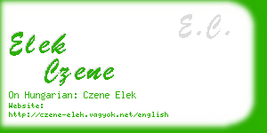 elek czene business card